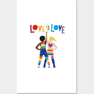 Love Is Love Is A Rainbow Posters and Art